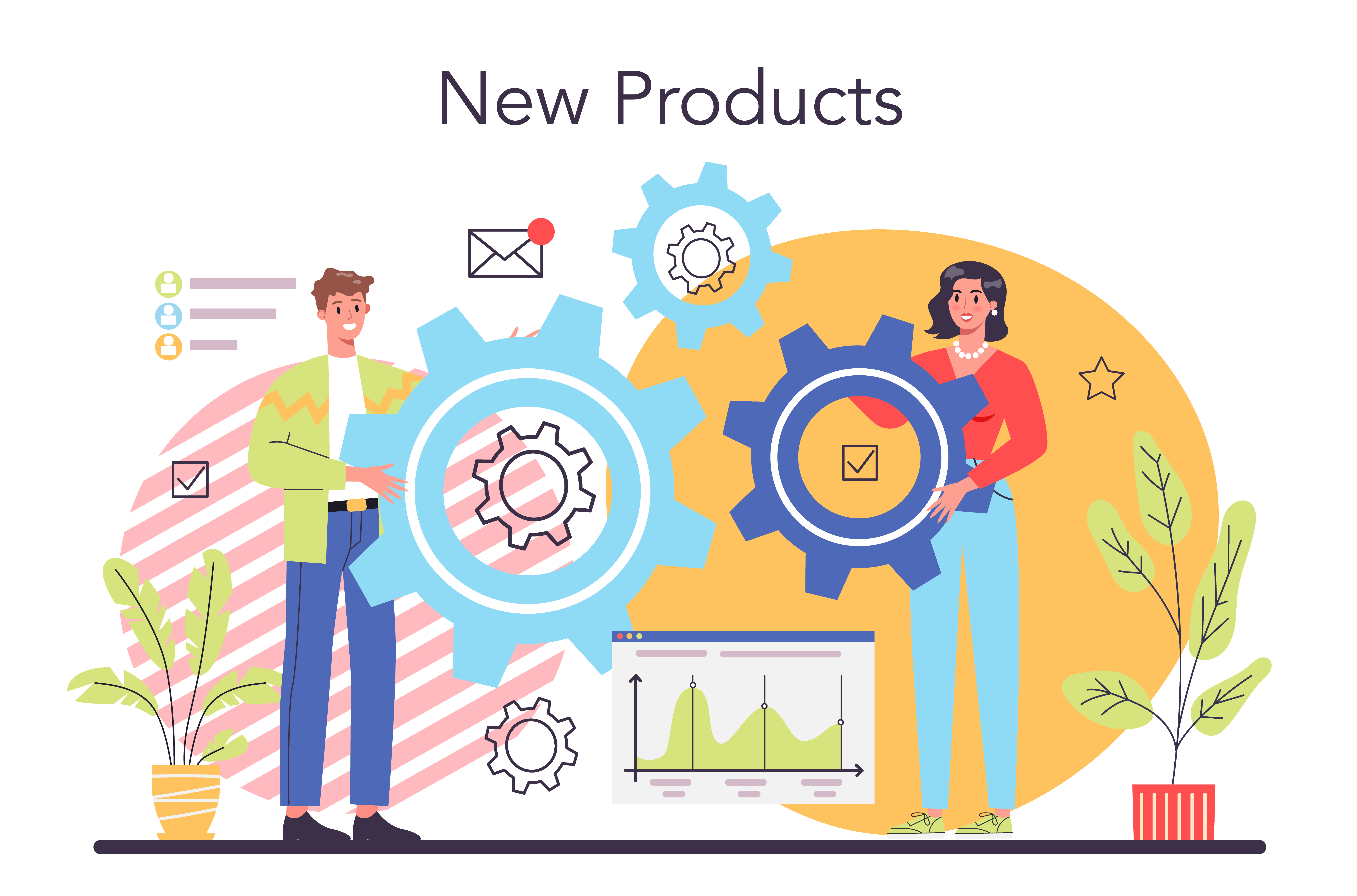Food product development process showing recipe formulation, lab prototyping, pilot trials, and packaging design